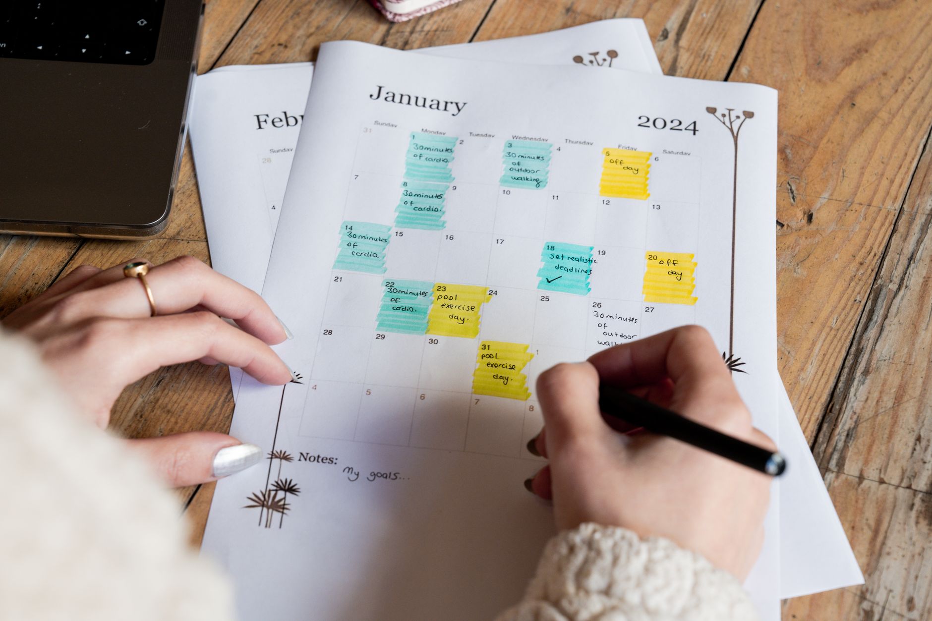 Plantilla de calendario de contenido